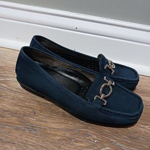 Ecco Aerosole Blue Hazelnut Loafers Flats Womens Sz 6
